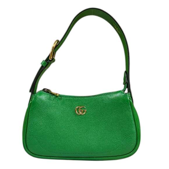 Gucci Handbags - GUCCI Authentic Green Leather GG Marmont Bag